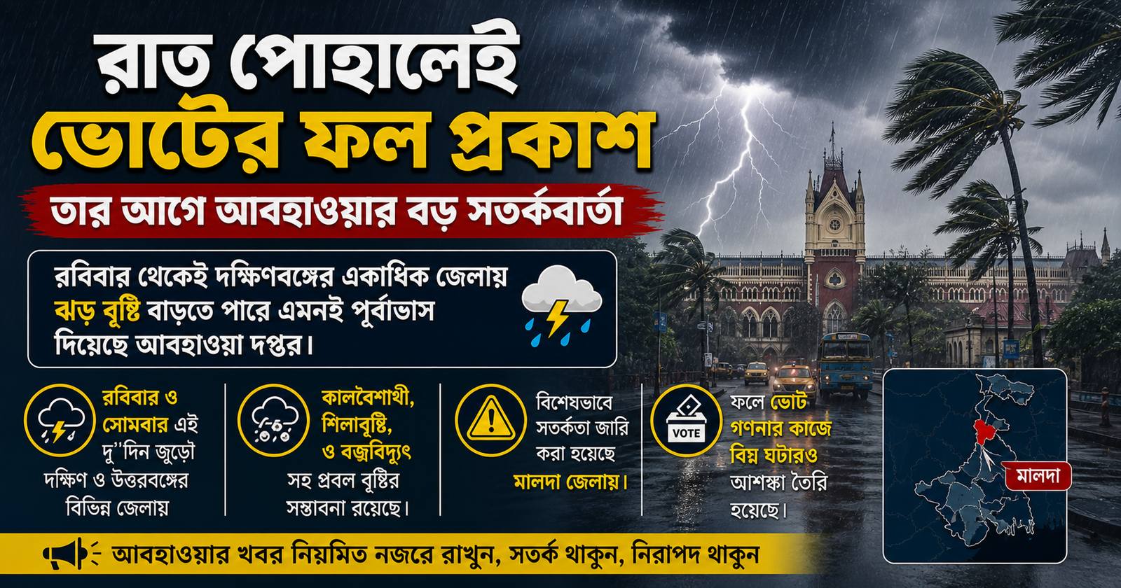 wb assemble election counting takes place today amidst the fury of the kalbaishakhi storm!